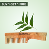BOGO Matural Hair Comb with Handle For Men