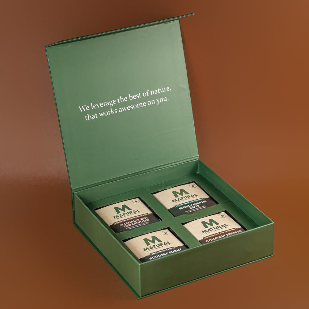 Gift Box For Men ( 4 Bar Soaps) – Matural