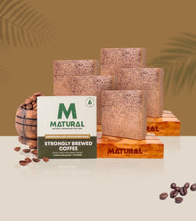  Matural - All Natural Coffee Soap For Men(Pack of 5)-120 Grams X 5 - Matural