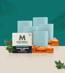  Matural -All Natural Sage and Coconut Soap For Men ( Pack of 5 ) - 120 Grams X 5 - Matural
